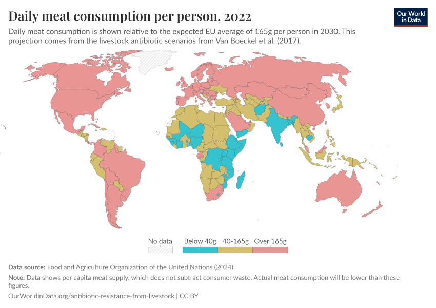 A thumbnail of the "Daily meat consumption per person" chart