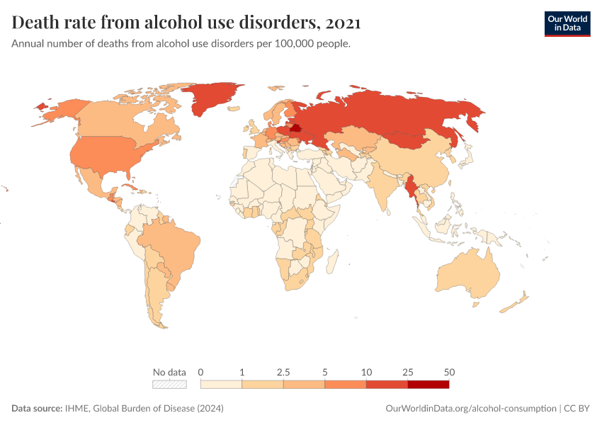 A thumbnail of the "Death rate from alcohol use disorders" chart