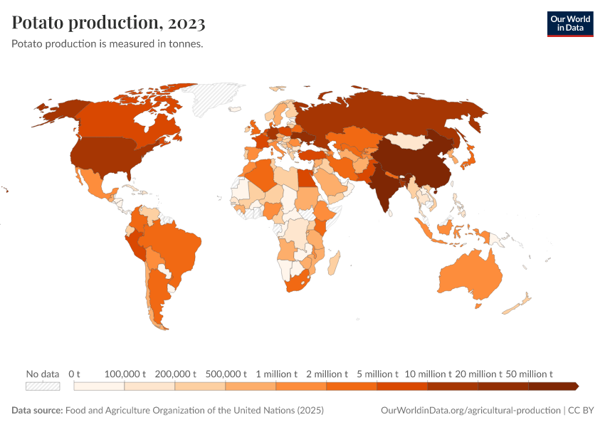 A thumbnail of the "Potato production" chart