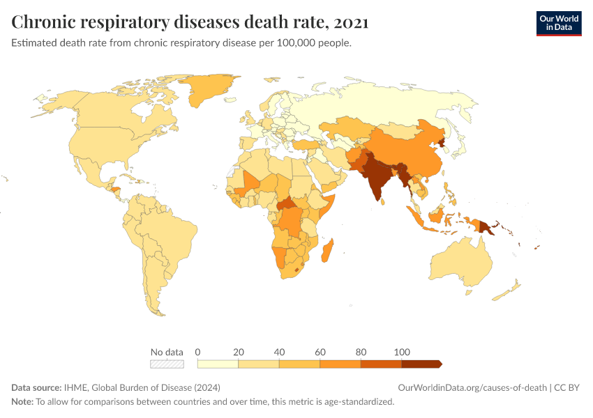 A thumbnail of the "Chronic respiratory diseases death rate" chart