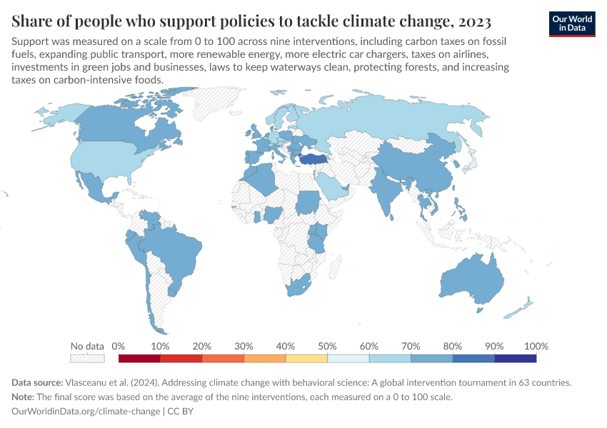 A thumbnail of the "Share of people who support policies to tackle climate change" chart